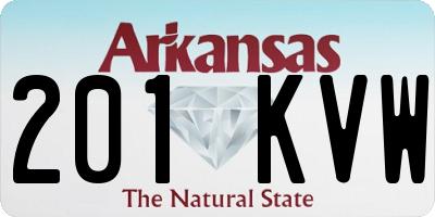 AR license plate 201KVW