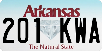 AR license plate 201KWA