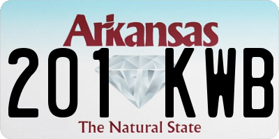 AR license plate 201KWB