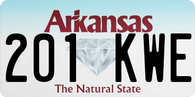 AR license plate 201KWE