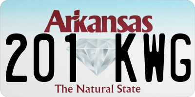 AR license plate 201KWG