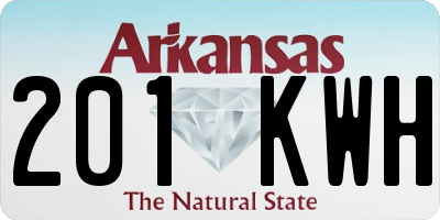 AR license plate 201KWH