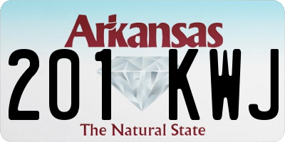 AR license plate 201KWJ