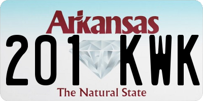 AR license plate 201KWK