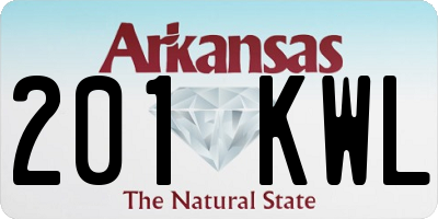 AR license plate 201KWL