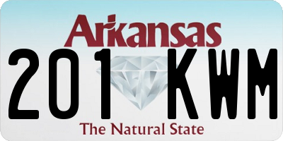 AR license plate 201KWM