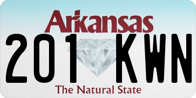 AR license plate 201KWN