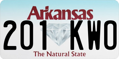 AR license plate 201KWO
