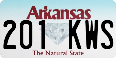 AR license plate 201KWS