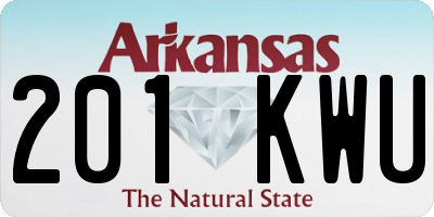 AR license plate 201KWU