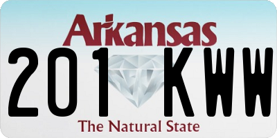 AR license plate 201KWW