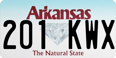 AR license plate 201KWX