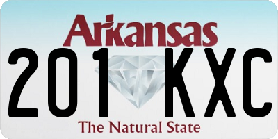 AR license plate 201KXC