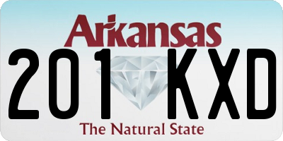 AR license plate 201KXD