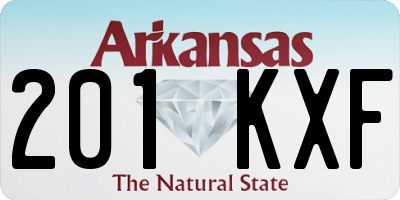 AR license plate 201KXF