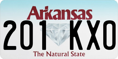 AR license plate 201KXO