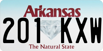 AR license plate 201KXW