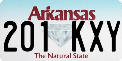 AR license plate 201KXY