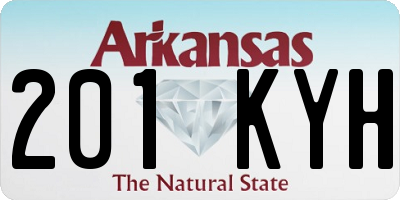 AR license plate 201KYH