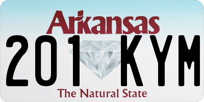 AR license plate 201KYM