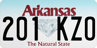 AR license plate 201KZO