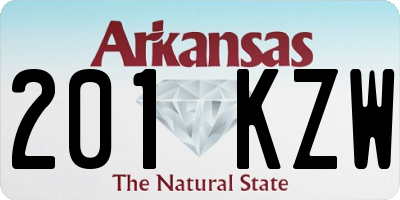 AR license plate 201KZW