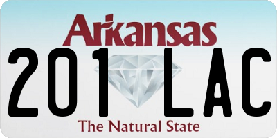 AR license plate 201LAC