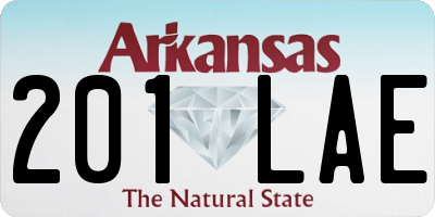 AR license plate 201LAE