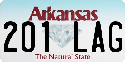 AR license plate 201LAG