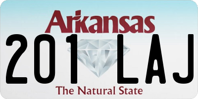 AR license plate 201LAJ