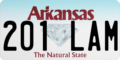 AR license plate 201LAM