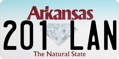 AR license plate 201LAN