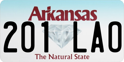 AR license plate 201LAO
