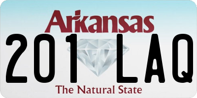 AR license plate 201LAQ
