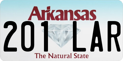AR license plate 201LAR