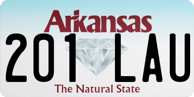 AR license plate 201LAU