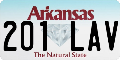 AR license plate 201LAV