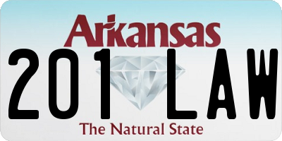 AR license plate 201LAW