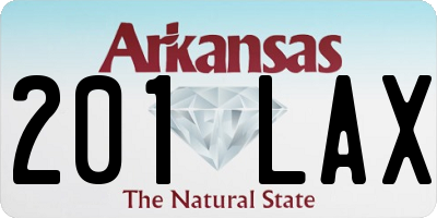 AR license plate 201LAX