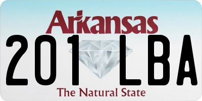 AR license plate 201LBA