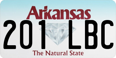 AR license plate 201LBC