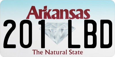 AR license plate 201LBD
