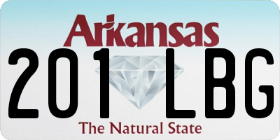 AR license plate 201LBG
