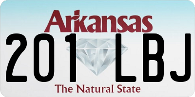 AR license plate 201LBJ