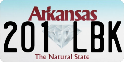 AR license plate 201LBK