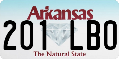 AR license plate 201LBO
