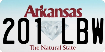 AR license plate 201LBW