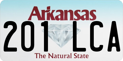 AR license plate 201LCA