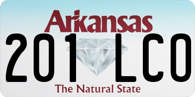 AR license plate 201LCO