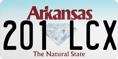 AR license plate 201LCX